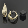 Argolla Pequeña 5.155.006 Oro Laminado, Diseño de Torcido, Diamantado, Tono Dorado