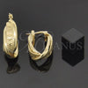 Argolla Pequeña 5.155.022 Oro Laminado, Diseño de Torcido y Flor, Mate, Tono Dorado