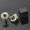 Arete Gancho Frances 5.127.046.1 Oro Laminado, con Negro Zirconia Cubica, Diamantado, Tono Dorado