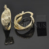 Argolla Pequeña 5.159.003 Oro Laminado, Diseño de Torcido, Diamantado, Tono Dorado