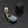Dije Love Link 5.161.036 Oro Laminado, Diseño de Cartera, Esmaltado Azul, Tono Dorado