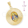 Dije Religioso 5.193.010 Oro Laminado, Diseño de Altagracia, Diamantado, Tono Dorado
