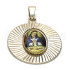 Dije Religioso 5.193.010 Oro Laminado, Diseño de Altagracia, Diamantado, Tono Dorado