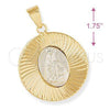 Dije Religioso 5.193.012 Oro Laminado, Diseño de Altagracia, Diamantado, Dos Tonos