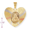 Dije Religioso 5.194.012 Oro Laminado, Diseño de Jesus, Diamantado, Tres Tonos