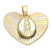 Dije Religioso 5.194.024 Oro Laminado, Diseño de San Lazaro, Diamantado, Tres Tonos
