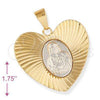 Dije Religioso 5.195.009 Oro Laminado, Diseño de Sagrado Corazon de Jesus, Diamantado, Dos Tonos