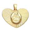Dije Religioso 5.195.014 Oro Laminado, Diseño de Sagrado Corazon de Maria, Diamantado, Tono Dorado