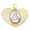 Dije Religioso 5.195.015 Oro Laminado, Diseño de Sagrado Corazon de Jesus, Diamantado, Dos Tonos