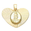 Dije Religioso 5.195.017 Oro Laminado, Diseño de San Lazaro, Diamantado, Tono Dorado