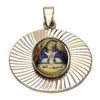 Dije Religioso 5.196.014 Oro Laminado, Diseño de Altagracia, Diamantado, Tres Tonos