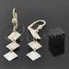 Arete Largo 02.63.2161 Oro Laminado, Diamantado, Tres Tonos