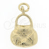 Dije Elegante 5.183.032 Oro Laminado, Diseño de Cartera, Diamantado, Tono Dorado