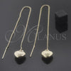 Arete Violador 02.64.0582 Oro Laminado, Diseño de Corazón, Pulido, Tono Dorado