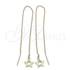 Arete Violador 02.64.0580 Oro Laminado, Diseño de Estrella, Pulido, Tono Dorado