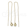 Arete Violador 02.64.0579 Oro Laminado, Diseño de Corazón, Pulido, Tono Dorado