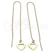 Arete Violador 02.64.0542 Oro Laminado, Diseño de Corazón, Pulido, Tono Dorado