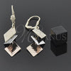 Arete Largo 02.60.0005 Oro Laminado, Diamantado, Tres Tonos