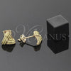 Arete Dormilona 5.126.032.1 *PROMO* Oro Laminado, Diseño de Nudo, Esmaltado Amarillo, Tono Dorado