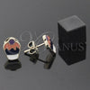 Arete Dormilona 5.126.072.2 *PROMO* Oro Laminado, Diseño de Cupcake, Esmaltado Blanco, Tono Dorado