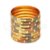 Docena de Aros 03.08.0088.03 Chapa de Oro, Diamantado, Tres Tonos (Grosor 06 MM, Talla 3 (2,00 de Diámetro))