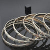Docena de Aros 03.08.0088.05 Chapa de Oro, Diamantado, Tres Tonos (06 MM Thickness, Size 5 (2.50 Diameter))