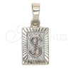 Dije Elegante 05.163.0042.1 Oro Laminado, Diseño de Dinero, Diamantado, Tres Tonos