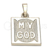 Dije Religioso 05.163.0044 Oro Laminado, Diamantado, Tono Dorado