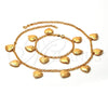 Collar y Pulsera 06.63.0153 Oro Laminado, Diseño de Corazón, Pulido, Tono Dorado