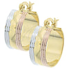 Argolla Pequeña 5.144.005.2 Oro Laminado, Diamantado, Tres Tonos