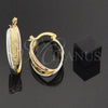 Argolla Mediana 5.155.018.1 Oro Laminado, Diamantado, Tres Tonos