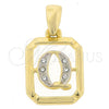 Dije Elegante 05.16.0178 Oro Laminado, Pulido, Dos Tonos
