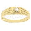 Anillo de Hombre 5.175.016.08 Oro Laminado, con Blanca Zirconia Cubica, Diamantado, Tono Dorado (Size 8)