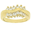Anillo Multi Piedra 5.167.001.09 Oro Laminado, con Blanca Zirconia Cubica, Pulido, Tono Dorado (Size 9)