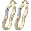 Argolla Mediana 5.149.022.1 Oro Laminado, Diamantado, Tres Tonos