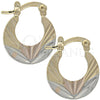 Argolla Pequeña 5.144.017.1 Oro Laminado, Diamantado, Tres Tonos