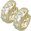 Argolla Huggie 5.130.026.1 Oro Laminado, con Blanca Zirconia Cubica, Pulido, Tono Dorado