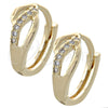 Argolla Huggie 02.155.0053 Oro Laminado, con Blanca Zirconia Cubica, Pulido, Tono Dorado