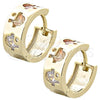 Argolla Huggie 02.65.2411 Oro Laminado, con Multicolor Cristal, Pulido, Tono Dorado