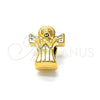 Dije Love Link 05.179.0036 Oro Laminado, Diseño de Angel, Pulido, Tono Dorado