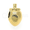 Dije Love Link 05.179.0031 Oro Laminado, Diseño de Perro, Pulido, Tono Dorado