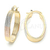 Argolla Mediana 02.168.0006.1 Oro Laminado, Mate, Tres Tonos