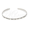 Aro Individual 07.174.0002 Plata Rodinada, Diseño de Amor, Pulido, Tono Plateado (Grosor 07 MM, Talla Unica)
