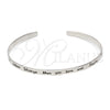 Aro Individual 07.174.0002 Plata Rodinada, Diseño de Amor, Pulido, Tono Plateado (07 MM Thickness, One size fits all)