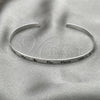 Aro Individual 07.174.0003 Plata Rodinada, Diseño de Amor, Pulido, Tono Plateado (Grosor 06 MM, Talla Unica)