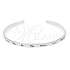 Aro Individual 07.174.0003 Plata Rodinada, Diseño de Amor, Pulido, Tono Plateado (Grosor 06 MM, Talla Unica)