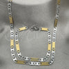 Collar y Pulsera 04.113.0057.24 Acero Inoxidable, Diseño de Mariner, Diamantado, Dos Tonos