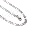 Collar y Pulsera 04.113.0050.24 Acero Inoxidable, Diseño de Mariner, Pulido, Tono Plateado