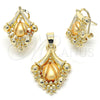 Juego de Arete y Dije de Adulto 10.59.0138 Oro Laminado, Pulido, Tono Dorado