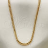 Gargantilla Basica 04.63.0210.36 Oro Laminado, Diamantado, Tono Dorado (03 MM Thickness, 36 Inches Length)